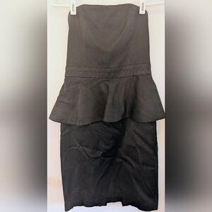 White House Black Market Strapless Peplum Dress